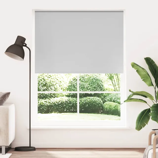 vidaXL Rolgordijn verduisterend 144,4 x 230 cm stofbreedte 140 cm grijs