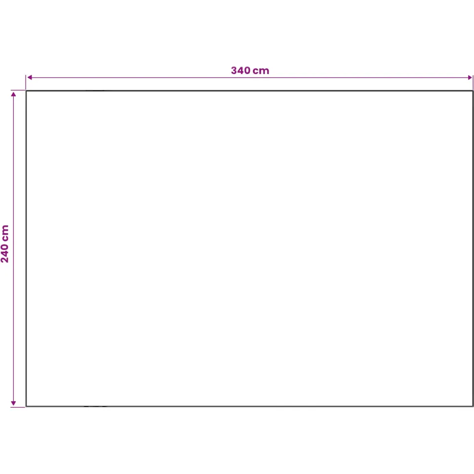 vidaXL Vloerkleed ORIZ Zwart gaaspatroon 240 x 340 cm 100% polyester, foto 3