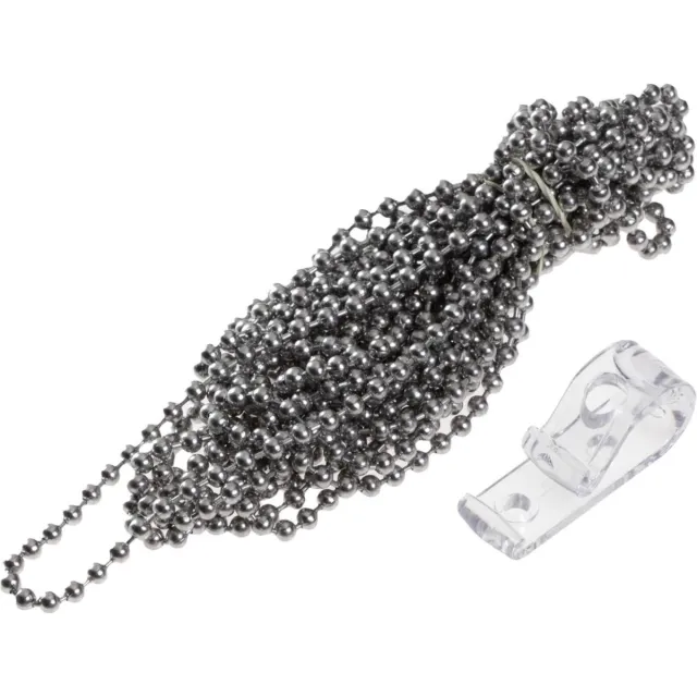 Inspire vervangende ketting voor side-pull rolgordijn zonwering - 5 M - metaal Grijs