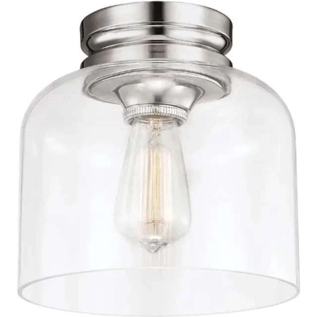 Steady Lighting Landelijke Plafondlamp - Steady Lighting - Metaal - Landelijk - E27 - L: 22.9cm - Voor Binnen - Woonkamer - Eetkamer - Zilver