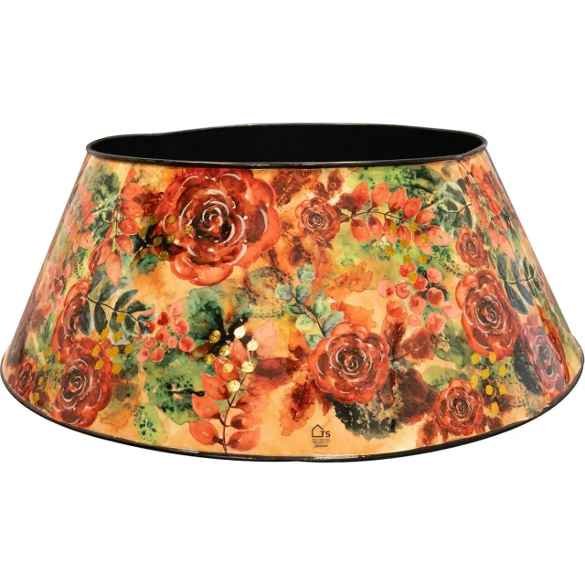 TS Collection Kerstboomring Designed by Lammie - Rose rouge - 67x26 - Metaal & Epoxy - Exclusieve woonitems voor binnen - Handgemaakt - Unieke print - Designed by Lammie