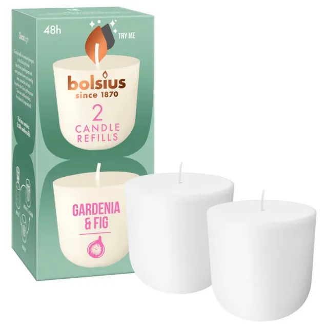 Bolsius Cleanlight navulling Gardenia & Fig crème