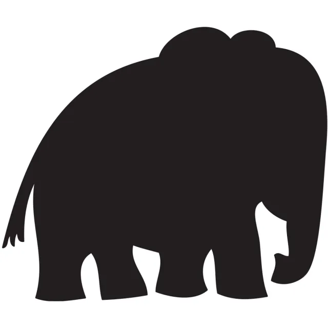 Ambiance Sticker Schoolbordsticker - uitwisbare zelfklevende muurstickers - OLIFANT - 105x125cm Multi color