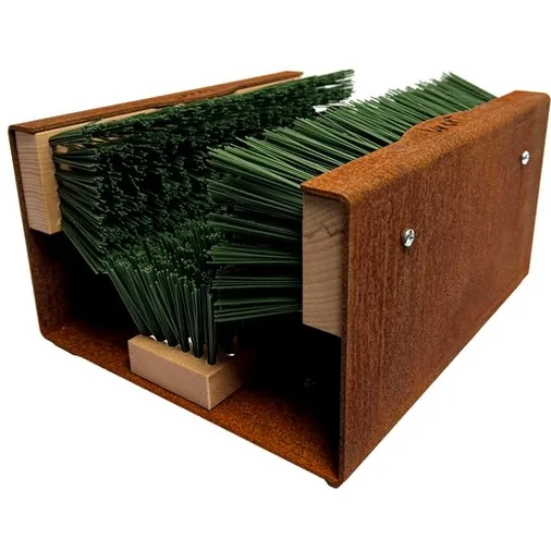 De Borstelfabriek Voetveger - De Box natuurlijk roest (Borstel oud groen)
