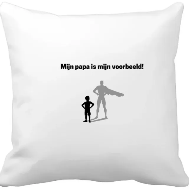 Akyol mijn papa is mijn voorbeeld Kussen hoes - Vader - goede voorbeeld papa - vader cadeautjes - vaderdag - verjaardag - geschenk - kado - vader artikelen - 40 bij 40 cm Multicolor