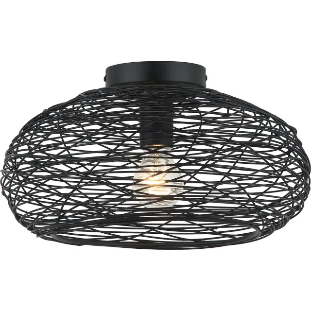 Chericoni Ligthing Chericoni Filo Sottile Plafondlamp - Ø34 cm - Zwart - Metaal