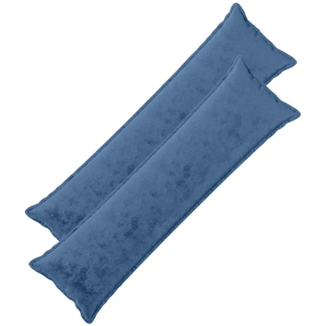 vidaXL Dekenkussen - 2 - st - HOUTEN - Lichtblauw - 40 - x - 145 - cm - Flanel
