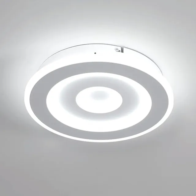 Haobosic Moderne ronde LED-plafondlamp, 28W 28cm LED-plafondlamp, witte plafondlamp voor binnen voor slaapkamer, woonkamer, gang, koel wit licht 6500K