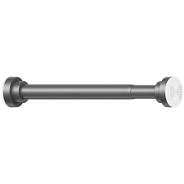 Inf Zwarte uitschuifbare kledingstang zonder boren, 22mm buisdiameter, verstelbare lengte 0,55m-0,85m, roestvrij staal