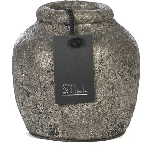 STILL Kleine Vaas - Earth - Grijs - 2 stuks - 9 x 9 cm