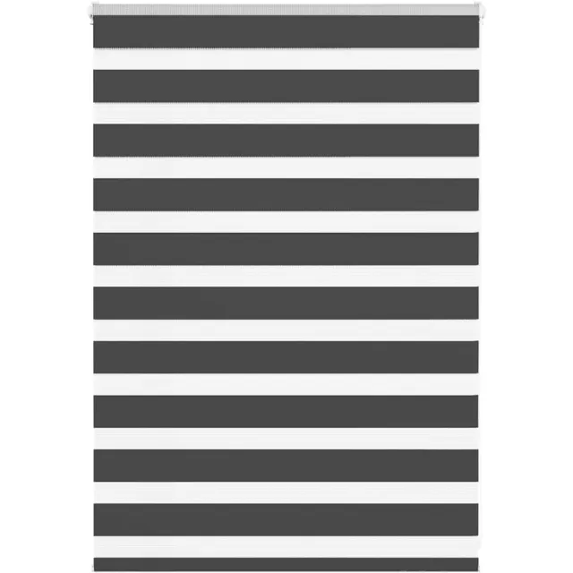 vidaXL Zebra rolgordijn 105x100 cm stofbreedte 100,9 cm zwart