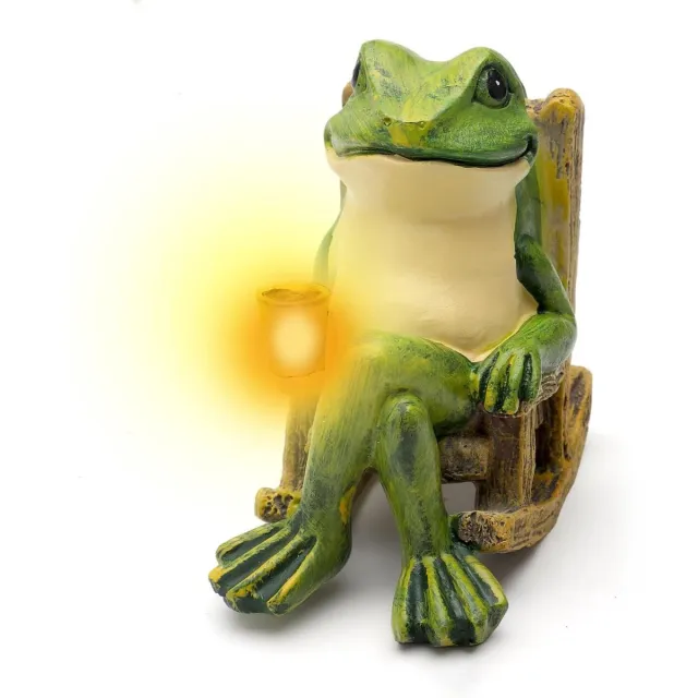 By Shayne ByShane - Kikkerdecoratie op zonne-energie voor de tuin | LED decoratie | Decoratieve kikkers | Tuindecoratie voor binnen en buiten