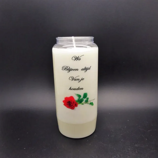 Partijhandel RODO Noveenkaars Spreuk 013 - 6 dagen brander (5 stuks) wit