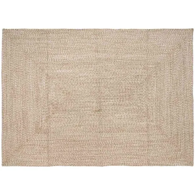vidaXL Gebied - Tapijt - Natuurlijk - en - Wit - 240 - x - 340 - cm - Jute Natuurlijk en Wit