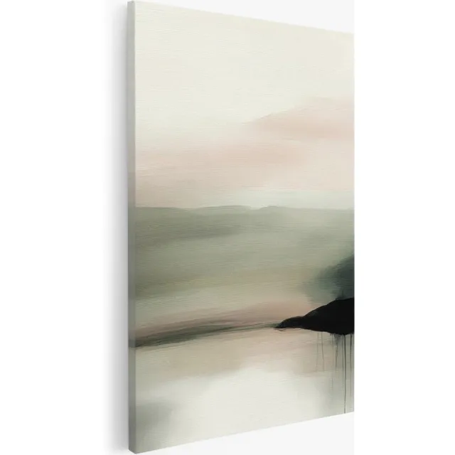 Saammp Canvas Schilderij - Beige - Minimalistisch - Abstract - 50x70 - Foto op canvas - Wanddecoratie - Muurdecoratie Woonkamer - Slaapkamer decoratie - Canvas Print Multicolor
