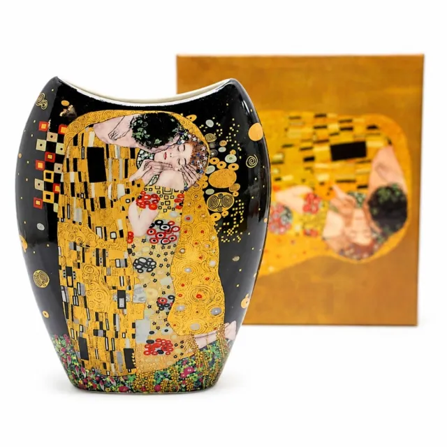 Queen Isabell Koningin Isabell Porseleinen Vaas Gustav Klimt Kus - Luxe Cadeau Multicolor