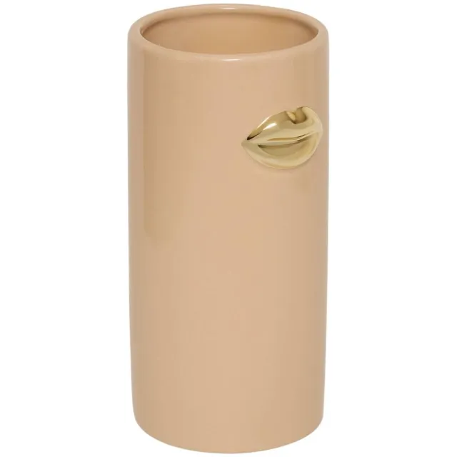 Atmosphera Créateur d'intérieur® Keramische vaas Crush, hoogte 20 cm Beige