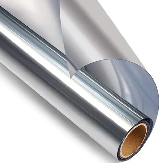 Simple Fix Anti inkijk Raamfolie - 120cm x 500cm - Zonwerend en Isolerend - HR++ - Statisch - Verduisterend - Spiegelend - Zilver Zilver Spiegelend