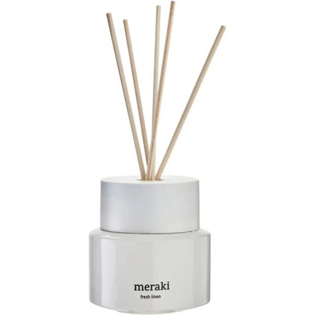 Meraki Geurstokjes Fresh Linen – 100 ml wit