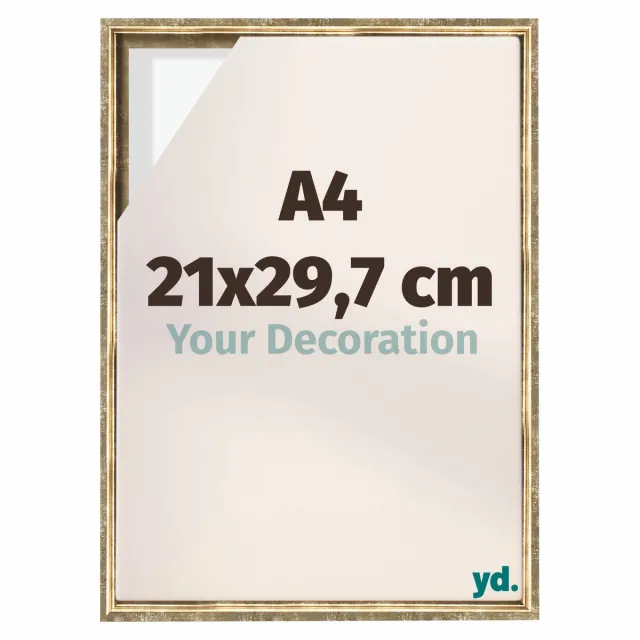 yd. yd, Baklijst 21x29,7 cm Goud Antiek - Lijst voor Canvasdoek - MDF Lyon
