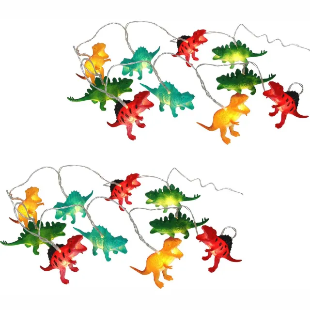 Svenska Living Lichtsnoeren - dinosaurus - 200 cm - op batterij - warm wit - 2x leds