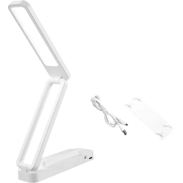 Nosheir Opvouwbare Bureau Lamp - USB Oplaadbaar - 3 Kleurtemperaturen voor Thuis en Kantoor - Wit