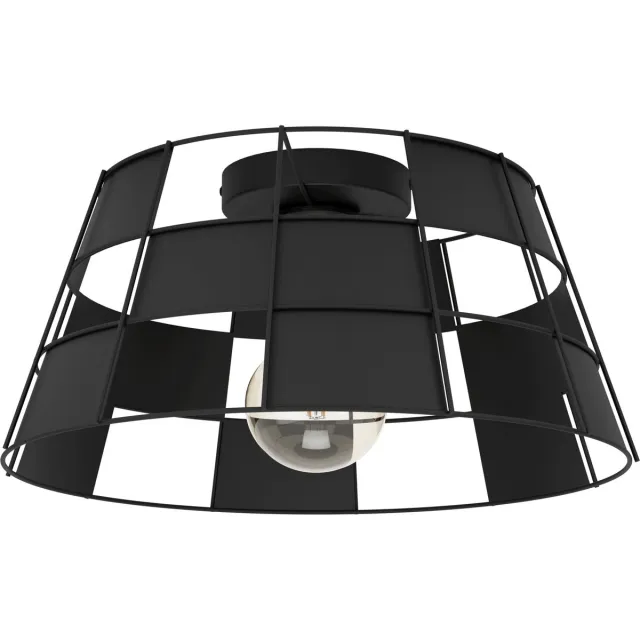 Eglo Pontefract Plafondlamp - E27 - Ø 42 cm - Zwart - Staal