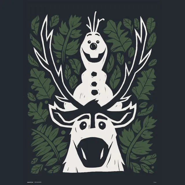 Grupo Erik Disney Frozen Olaf en Sven - Art Print 30x40 cm