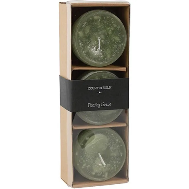 Decostar Maxi Drijfkaarsen - groen - 3 stuks - grote drijfkaarsen Groen gekleurd