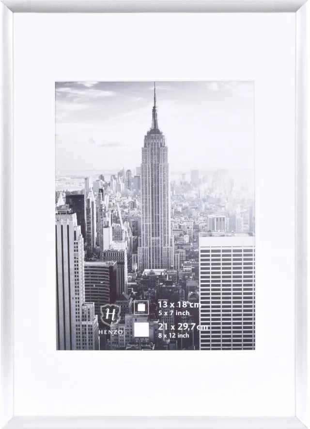 Fotolijst - Henzo - Manhattan - Fotomaat 21x30 cm - Zilver