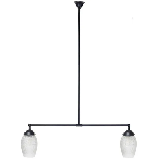 Coloured by Art Moonlight T-lamp 2 lichts Flower Yard Geëtst - Art Deco Trade Zwart