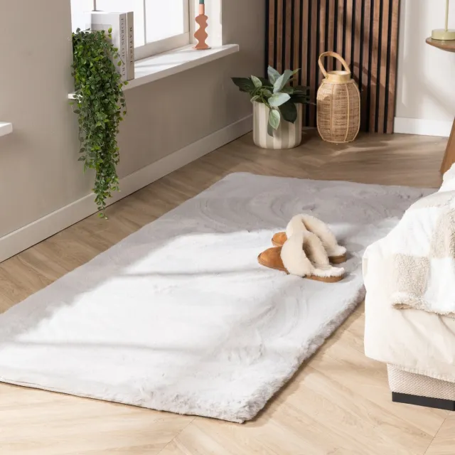 NATURL. Zachte Hoogpolige loper - Comfy Supreme Grijs - 80x200cm