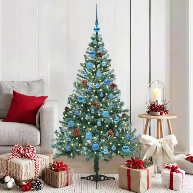 vidaXL Kunstkerstboom Groen 150 cm PVC en Staal