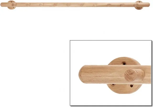 Hubsch Interior HÜBSCH INTERIOR - Eiken wandkapstok met 10 haakjes FSC® Naturel