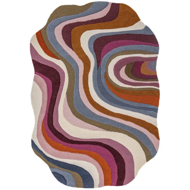 Flair Rugs Envy ovaal wollen vloerkleed meerkleurig Multi