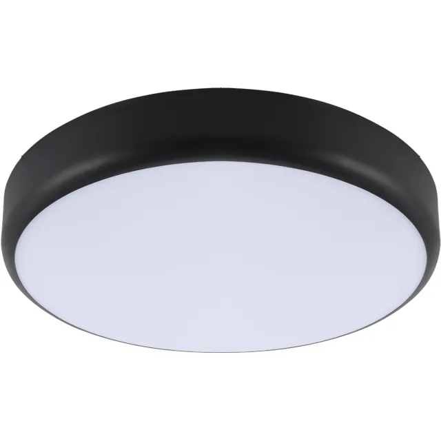 STRÜHM GOLIAT - Led Plafondlamp - Keuken/Badkamer/Buiten - Aanpasbare kleur CCT - Aanpasbare watt 15/20/25w - Aanpasbare bewegingssensor (met of zonder)- 3050 Lumen - Zwart - 330mm - IP54