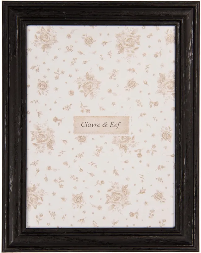 Clayre & Eef Fotolijst 10x15 cm Zwart MDF