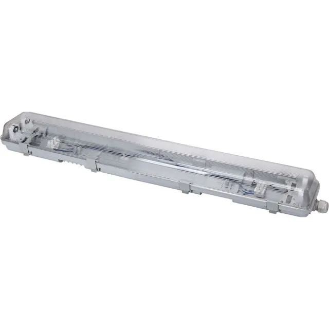 Velvalux LED Waterdichte TL Armatuur - Velvalux Strela - 60cm - Dubbel - Koppelbaar - Waterdicht IP65 Grijs