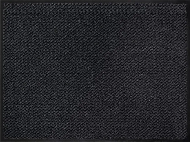 Vintag Schoonloopmat 80 × 60 cm – Deurmat voor Hal en Bijkeuken – Antraciet