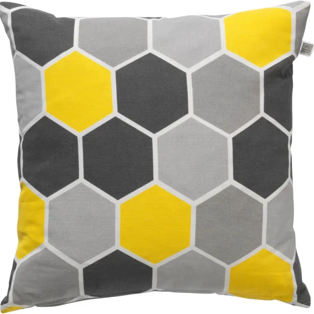 Dutch Decor HILDE - Sierkussen grijs 45x45 cm - Inclusief binnenkussen