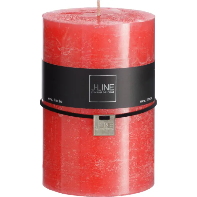 J-Line cilinderkaars - rood - XL - 120U - 6 stuks