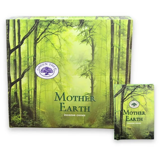 Ruben Robijn Green Tree Mother Earth wierook kegels - doos van 12 Groen