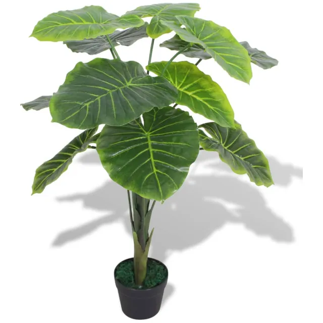vidaXL Kunstplant taro met pot 85 cm groen