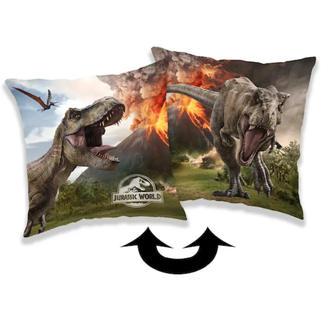 Jurassic World Kussen Vulkaan - 40 x 40 cm - Polyester Pastel;Meerkleurig