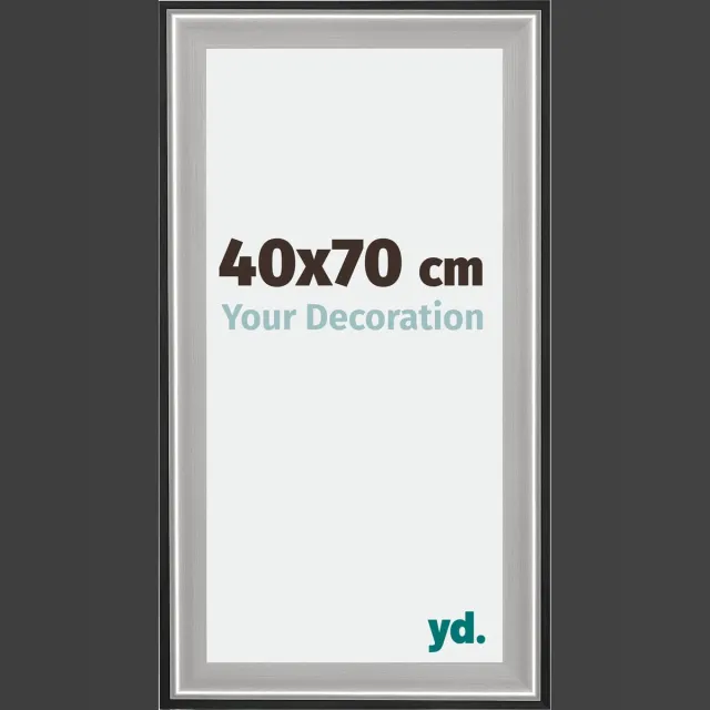 yd. Your Decoration - Fotolijst 40x70 cm - Hout - Zwart Zilver Gepolijst - Birmingham