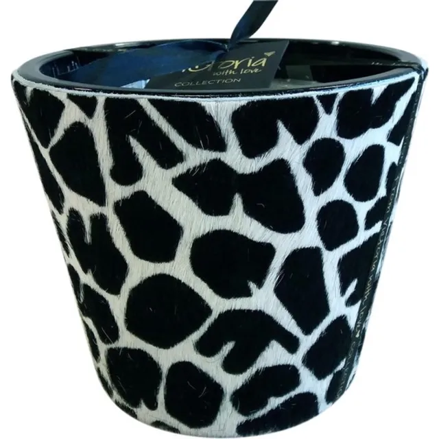 VICTORIA WITH LOVE Wave Hairy Giraffe Brown Toi & Moi - Geurkaars Zwart/Wit