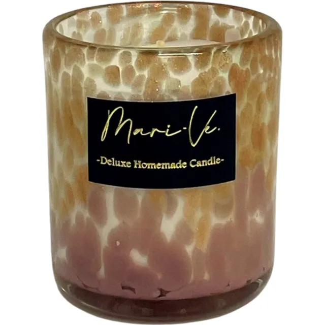 Mari-Ve Deluxe Geurkaars | Golden - Small • Fresh Linnen Geurkaars | 250ml | 26 branduren goud