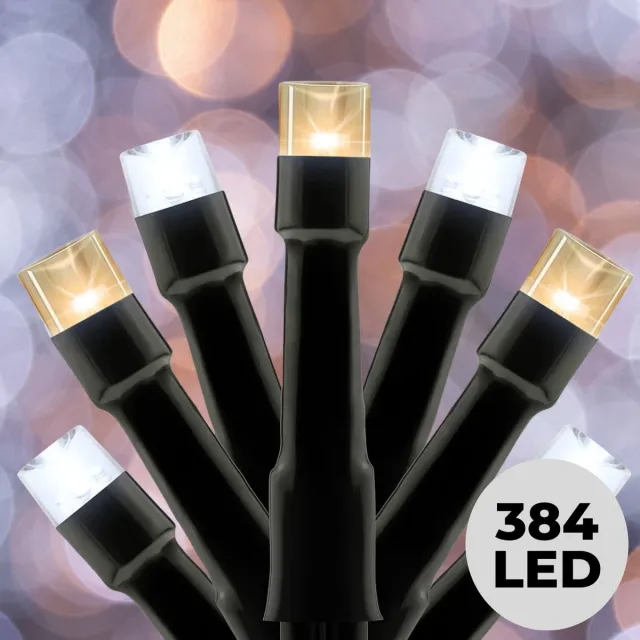 Lomera Kerstboomverlichting - Kerstverlichting - Kerstlampjes - 384 LED - Twotone Verlichting - Warm Wit + Wit - 490 CM Lengte - 8 Lichtfuncties - Automatische Timer - Binnen en Buiten - Ip44 - Geheugen - Lichtsnoer