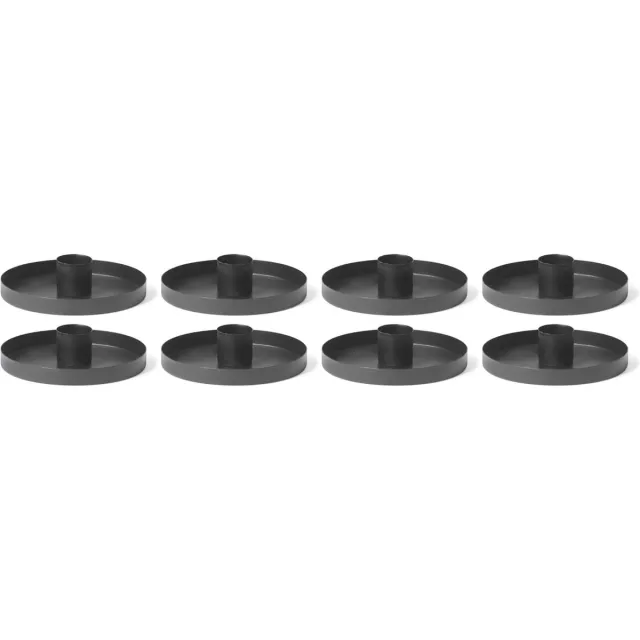 Novaliv Set van 8 tafelkaarsenhouders ZWART diameter 6cm Adventskrans Kersttafeldecoratie scandic chic stokkaarsenhouder kaarsenbord kaarsenhouder kaarsenspeld kaarsenprikker