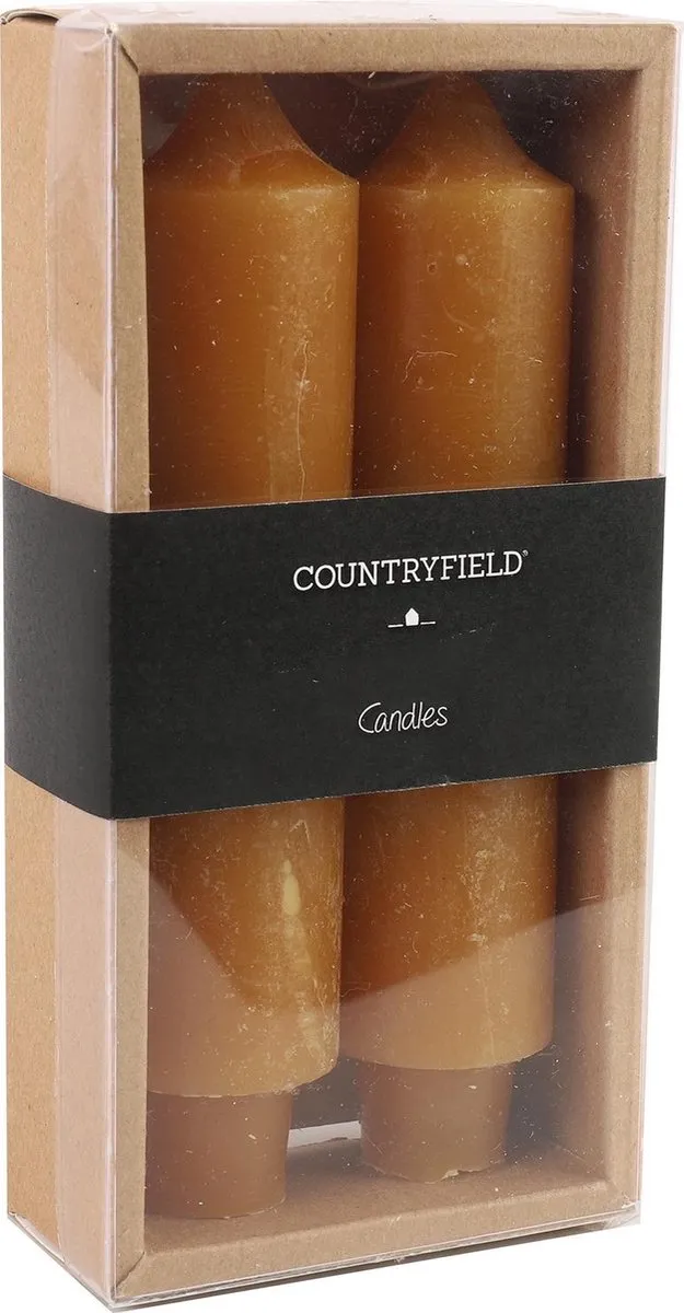 Countryfield Set van 2 kaarsen Countryfield 15,5cm | Amber